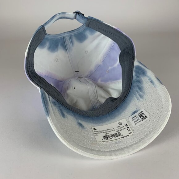Adidas Womens Blue Purple White Tie Dye Relaxed Fit Strapback Adjustable Hat New - Picture 5 of 6